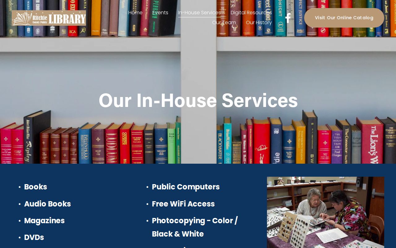 Ritchie County former property owner research in the public library history room